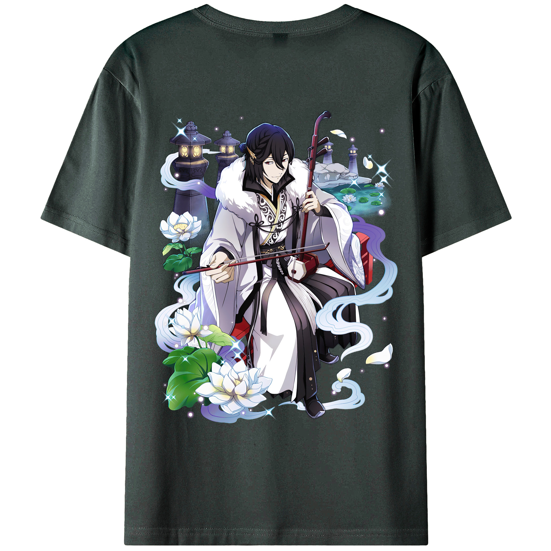 （画像用） 文豪ストレイドッグス Bungo Stray Dogs 綿100％ メンズ半袖Tシャツ（バックプリント） 通気性